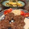 マックスの母's cooksnap of when they made まるで牛肉！節約合挽きサイコロステーキ☆.
