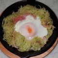 ガッキーパパ's cooksnap of when they made スキレットで！簡単キャベツの巣ごもり卵.