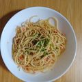 akahachi's cooksnap of when they made 釜揚げしらすと桜えびのペペロンチーノ.