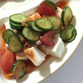 さわおば's cooksnap of when they made トマトときゅうりのキムチ冷奴♪.