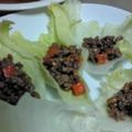 sayav-.-v.'s cooksnap of when they made ピリ辛！納豆肉そぼろのレタス包み☆.