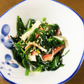 早起きまま's cooksnap of when they made ほうれん草・じゃこ・かにかまの和え物.