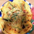 sho1234's cooksnap of when they made 天ぷら粉で青ネギのチヂミ風.