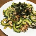 YUKIKI☆'s cooksnap of when they made 余った素麺で。ゴーヤと鯖と素麺の味噌煮.