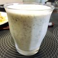 chiantiaki's cooksnap of when they made バナナと黒ゴマのスムージー.