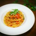 ＊ゆうこぽよよ＊'s cooksnap of when they made 水菜とトマトのパスタ.
