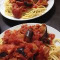 ギン’sキッチン's cooksnap of when they made 筍 トマトピリ辛ソース スパゲティ.