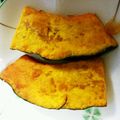 狐ト白ノ曼珠沙華＊'s cooksnap of when they made 家族が好きな☆素揚げカボチャ.