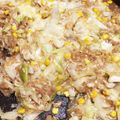 レオandしゅんママ's cooksnap of when they made チーズ＆ベビスターが決めて！もんじゃ焼き.