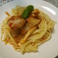 kucina's cooksnap of when they made 鶏肉ときのこのトマトベースパスタ.