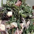 真愛ママ's cooksnap of when they made たこと空芯菜のマヨネーズあえ.