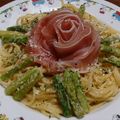 Ocean_ray's cooksnap of when they made 生ハムとアスパラのクリームパスタ.