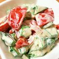 peteco's cooksnap of when they made トマトとオクラのマヨポンサラダ.