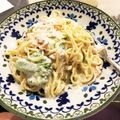 あゆ㍉'s cooksnap of when they made ヘルシー♪まろやか豆腐クリームパスタ.