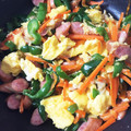 ＹＫＮ４．３'s cooksnap of when they made 野菜とウインナーの卵炒め.