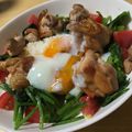 ♡りこまま♡'s cooksnap of when they made ガーリックチキンと野菜のロコモコ丼.