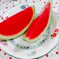 393toomoti's cooksnap of when they made 元祖！丸ごとスイカゼリー.