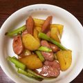 chokenneyo's cooksnap of when they made アスパラとじゃがいもの香ばし炒め.