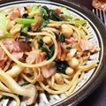 oliverose's cooksnap of when they made 小松菜とベーコンのバター醤油パスタ.