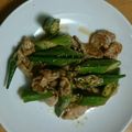 クックマリンクック's cooksnap of when they made オクラと豚肉のオイマヨ炒め❤ポン酢風味.