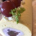 きゅいぬ's cooksnap of when they made ブルーベリーチーズ♡巨峰のロールケーキ.