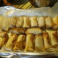 aki0103's cooksnap of when they made ヘルシー♪揚げない具だくさん春巻き☆.