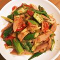 でぐクック's cooksnap of when they made ✿オクラと魚肉ソーセージのマヨ醤油炒め✿.