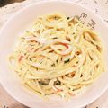 LuckyBerry's cooksnap of when they made カニカマときゅうりのマカロニサラダ☆.