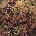 kk01's cooksnap of when they made 茄子とオクラと挽き肉丼.