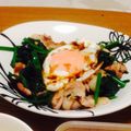 pericham's cooksnap of when they made ほうれん草もやし卵のバター醤油.