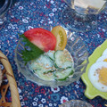 もりあん農園's cooksnap of when they made 鶏ささみときゅうりのセサミマヨわさび.