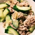 naonaonaom's cooksnap of when they made きゅうりと豚肉の生姜炒め.