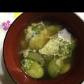 happiness21 's cooksnap of when they made ナスとオクラの中華スープ.