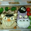 shizu1001's cooksnap of when they made キャラ弁 トトロ猫バス.