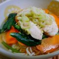 risuチャマ☆'s cooksnap of when they made 甘辛鶏うどん.