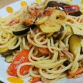 キッチンhide's cooksnap of when they made トマトとツナとナスのパスタ♡.