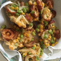 kumi1004's cooksnap of when they made 枝豆・コーンとちくわ・玉ねぎのかき揚げ！.
