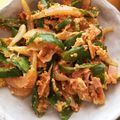 まきりん07's cooksnap of when they made 玉ねぎ・ピーマンのケチャップ卵とじ.