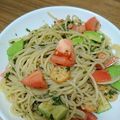 食いしん坊山ガール's cooksnap of when they made エビとアボカドのトマト入りジェノベーゼ風.