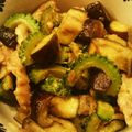 ハッピィ0730's cooksnap of when they made ゴーヤなすウィンナー炒め とろけるチーズ.