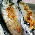 307号室's cooksnap of when they made 野菜がいっぱい！かき揚げおにぎらず.