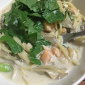 クックSDR1X5☆'s cooksnap of when they made 鮭とほうれん草の和風クリームパスタ.