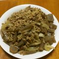 papalook's cooksnap of when they made こんにゃくと玉ねぎの甘辛煮.