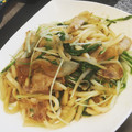 ★ゆっきーな★'s cooksnap of when they made 水菜＆豚の生姜焼き風味☆焼きうどん.