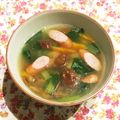 なつき☆ミ's cooksnap of when they made 炒めなめこと☆ベーコンのとろみスープ.