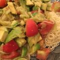 1035's cooksnap of when they made 簡単おうちカフェ♪アボトマ冷製パスタ.