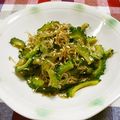 Haru Haru's cooksnap of when they made ゴーヤとじゃこのピリ辛炒め.