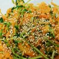 kumikatsu's cooksnap of when they made にんじんと豆苗のナムル.
