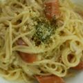 ma___111's cooksnap of when they made えのきとベーコンの豆乳パスタ.