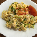 クックMY6OZ4☆'s cooksnap of when they made しらすとパクチーの卵炒め.